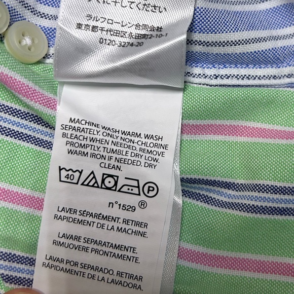 NWT POLO RALPH LAUREN Men Long Sleeve Multi Color Striped Button Oxford XXL $138 - Picture 13 of 13